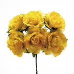 ROSA IN TESSUTO E ORGANZA Ø 4,5 CM 36 PEZZI