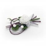 PICK DI ROSE IN TESSUTO CON PISTILLI LUNGHEZZA 13 CM 10 PEZZI
