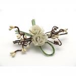 PICK DI ROSE ARTIFICIALI IN CARTA CON PISTILLI LUNGHEZZA 10 CM 10 PEZZI