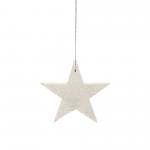 DECORAZIONE DA APPENDERE STELLA CON GLITTER Ø 5 CM 24 PEZZI