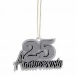 DECORAZIONE 25 ANNIVERSARIO Ø 5 CM 10 PEZZI