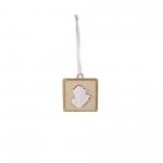 DECORAZIONE QUADRATA COMUNIONE  3,5 X 3,5 CM 10 PEZZI