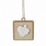 DECORAZIONE QUADRATA CRESIMA  3,5 X 3,5 CM 10 PEZZI