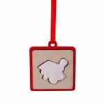 DECORAZIONE QUADRATA TOCCO  3,5 X 3,5 CM 10 PEZZI