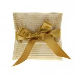 SACCHETTO POCHETTE IN TESSUTO ANNIVERSARIO 9X9 CM 10 PEZZI