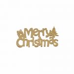 DECORAZIONE NATALIZIA "MERRY CHRISTMAS" 6X3 CM 10 PEZZI