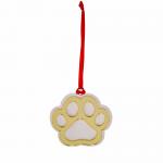 DECORAZIONE NATALIZIA DA APPENDERE  "ZAMPA"  Ø 6 CM  5 PEZZI