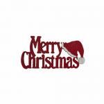 SCRITTA MERRY CHRISTMAS CAPPELLO LUNGHEZZA 6 CM 10 PEZZI
