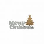 SCRITTA MERRY CHRISTMAS ABETE LUNGHEZZA 6 CM 10 PEZZI