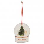 DECORAZIONE PALLA DI NEVE ABETE ALTEZZA 7 CM LARGHEZZA 5 CM 12 PEZZI