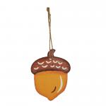 DECORAZIONE GHIANDA ARANCIO Ø 7 CM 12 PEZZI