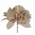 GARDENIA IN COTONE Ø 5 CM 36 PEZZI