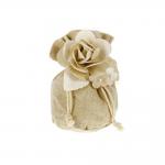 SACCHETTO POUF IN COTONE CON DECORAZIONI E TIRANTE Ø 7 CM 10 PEZZI