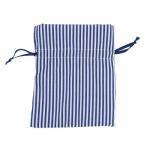 SACCHETTO IN TESSUTO A RIGHE CON TIRANTE 10X13 CM 10 PEZZI