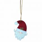 DECORAZIONE NATALIZIA DA APPENDERE "BABBO NATALE" Ø 7 CM 12 PEZZI