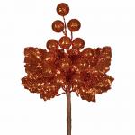 PICK NATALIZIO UVA CON GLITTER LUNGHEZZA 15 CM 6 PEZZI