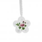 DECORAZIONE DA APPENDERE FIORE IN METALLO Ø 8 CM 4 PEZZI