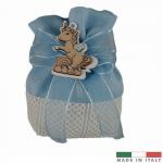 SACCHETTO IN TESSUTO CON TIRANTE E DECORAZIONE   8X10 CM - 10 PEZZI COMPLETO DI OVATTA E BUSTINE - MADE IN ITALY