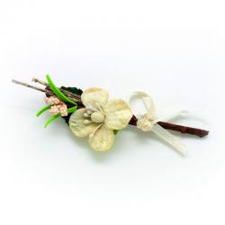 PICK FIORE IN VELLUTO CON PISTILLI LUNGHEZZA 8 CM 10 PEZZI