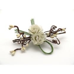 PICK DI ROSE ARTIFICIALI IN CARTA CON PISTILLI LUNGHEZZA 10 CM 10 PEZZI