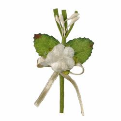 PICK CON FIORE ARTIFICIALE IN VELLUTO LUNGHEZZA 7 CM 10 PEZZI