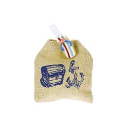 SACCHETTO IN COTONE LINEA MARE TESORO 8X8 CM 10 PEZZI