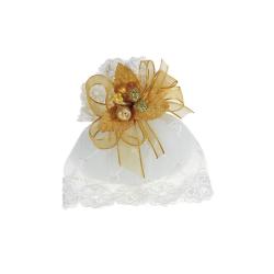 SACCHETTO ORGANZA PIZZO 12X15 CM 10 PEZZI