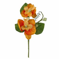PICK ORCHIDEA IN TESSUTO LUNGHEZZA 15 CM 10 PEZZI