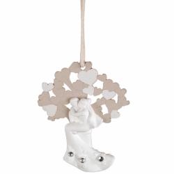 DECORAZIONE ALBERO DELLA VITA CON SPOSI Ø 6,5 CM 10 PEZZI