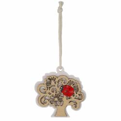 DECORAZIONE ALBERO DELLA VITA CON COCCINELLA PORTAFORTUNA Ø 4,5 CM 10 PEZZI