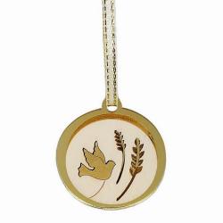 DECORAZIONE COLOMBA E GRANO Ø 3,7 CM 10 PEZZI 