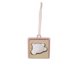 DECORAZIONE QUADRATA ORSETTO 3,5 X 3,5 CM  10 PEZZI