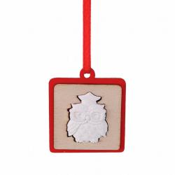 DECORAZIONE QUADRATA GUFO 3,5 X 3,5 CM 10 PEZZI