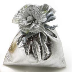 SACCHETTO IN TESSUTO ANNIVERSARIO 10X12 CM 10 PEZZI