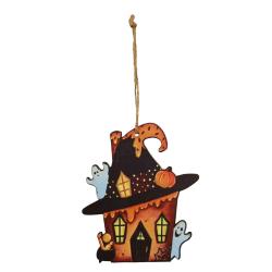 DECORAZIONE CASA DEI FANTASMI ALTEZZA 11 CM LARGHEZZA 9 CM 6 PEZZI