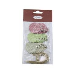 CARTELLINI ASSORTITI Ø 3 CM 15 PZ