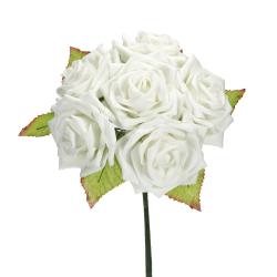 ROSA IN POLIFOAM Ø 8,5 CM 1 MAZZO 6 ROSE