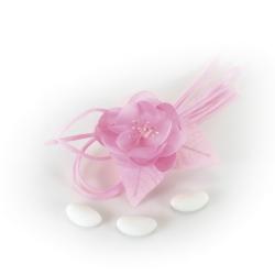 PICK CAMELIA IN RASO E ORGANZA LUNGHEZZA 18 CM 6 PEZZI
