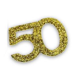 DECORAZIONE 50° ANNIVERSARIO Ø 2,5 CM 10 PEZZI
