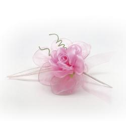 PICK ROSA IN ORGANZA CON RACCHETTE LUNGHEZZA 18 CM 10 PEZZI