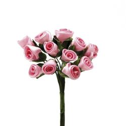 ROSA BOCCIOLO IN RASO Ø 1,5 CM 144 PEZZI