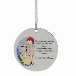 DECORAZIONE FESTA DELLA MAMMA Ø 7 CM 10 PEZZI 