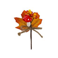 PICK AUTUNNO BACCHE E FUNGO PICCOLO LUNGHEZZA 13 CM 6 PEZZI