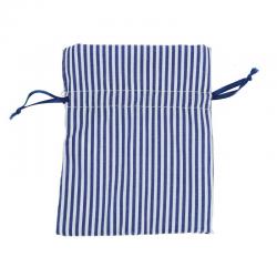 SACCHETTO IN TESSUTO A RIGHE CON TIRANTE 10X13 CM 10 PEZZI