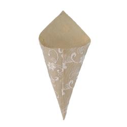 CONO IN COTONE E VELO RICAMATO LUNGHEZZA 21 5 PEZZI
