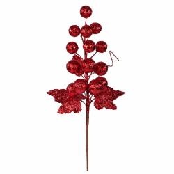 RAMO DI UVA CON GLITTER LUNGHEZZA 28 CM 72 PEZZI