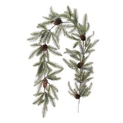 GHIRLANDA DI PINO ARTIFICIALE CON PIGNE LUNGHEZZA 150 CM 6 PEZZI