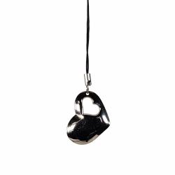 DECORAZIONE DA APPENDERE CUORE CROMATO Ø 3 CM 10 PEZZI