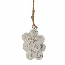 DECORAZIONE DA APPENDERE FIORI IN METALLO Ø 4 CM 6 PEZZI