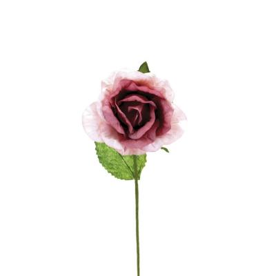 ROSA IN CARTA CON STELO Ø 7 CM LUNGHEZZA 24 CM 8 PEZZI